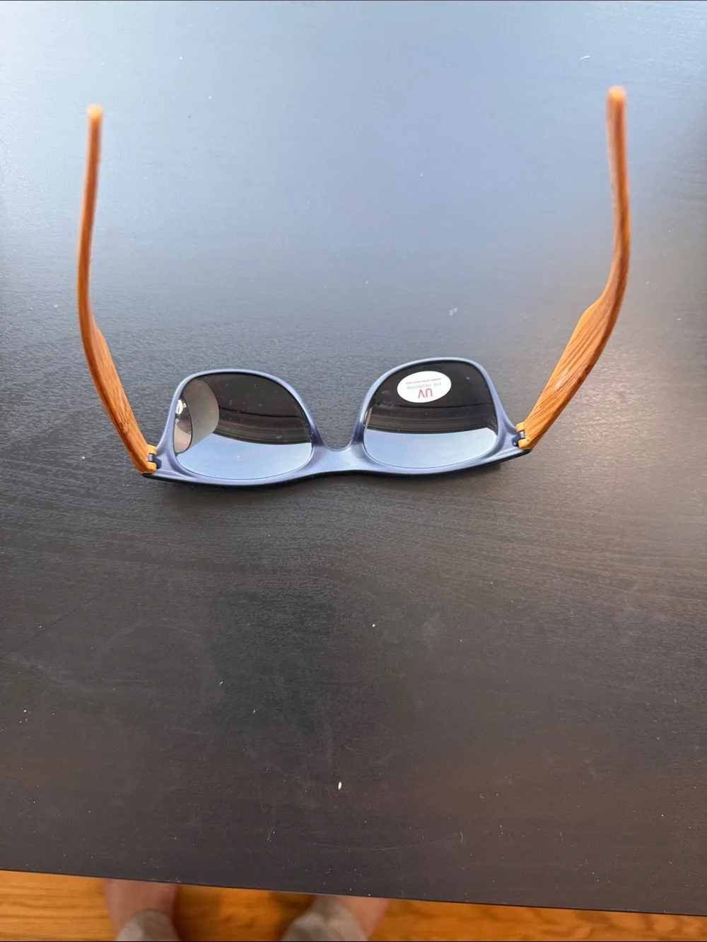 Matte Black Wayfarer Sunglasses with Brown Lenses